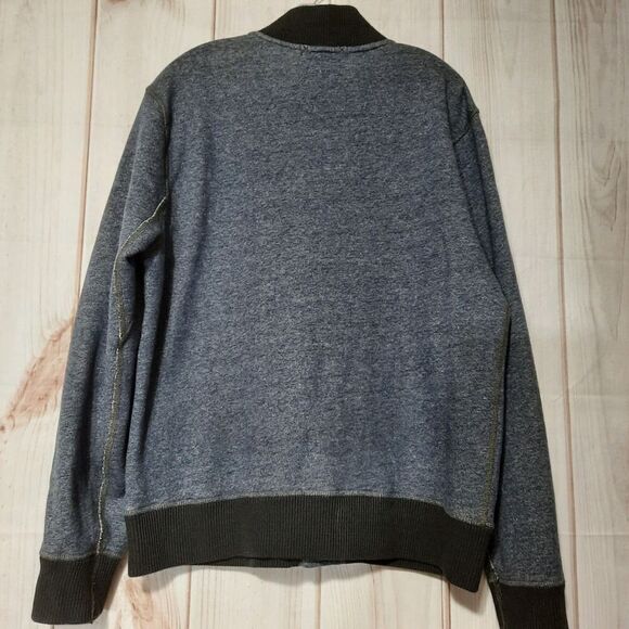 Wallace & Barnes Men's Gray Jacket Front Snaps Ribbed Knit Banding Size M - Picture 2 of 6